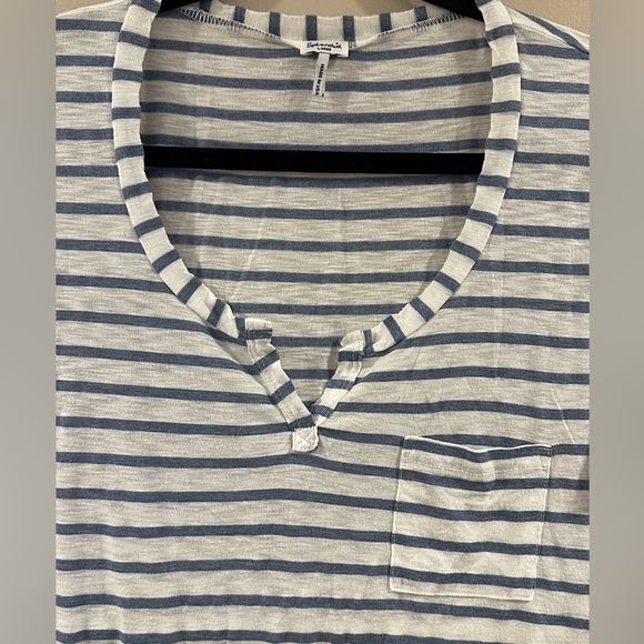 Striped Blue and White Women's Top - Picture 3 of 6